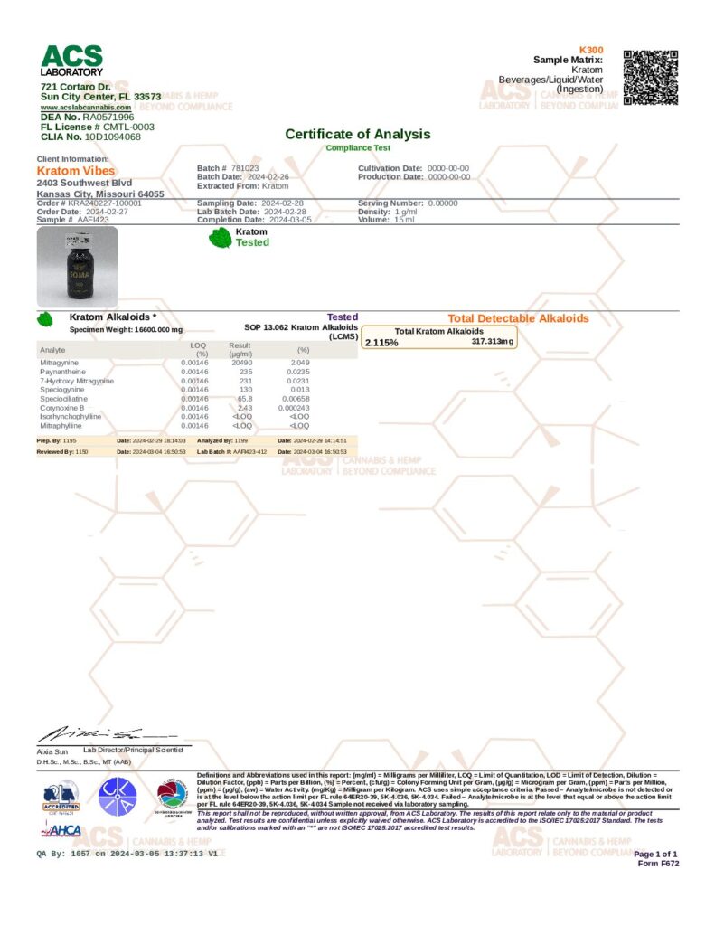 thumbnail of Soma-300-Batch # 781023 Batch Date: 2024-02-26