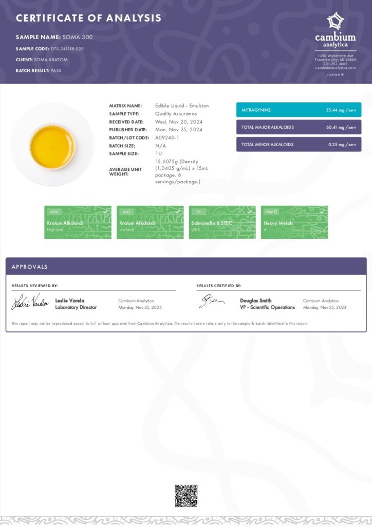 thumbnail of Soma 300 – Batch #A09243-1, Batch Date-24-11-25