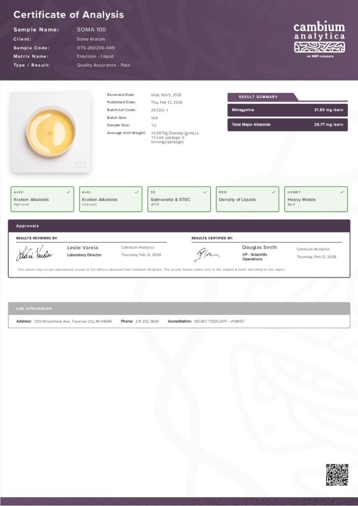 thumbnail of Soma 100 – Batch #A02261-1 Batch Date-26-02-12